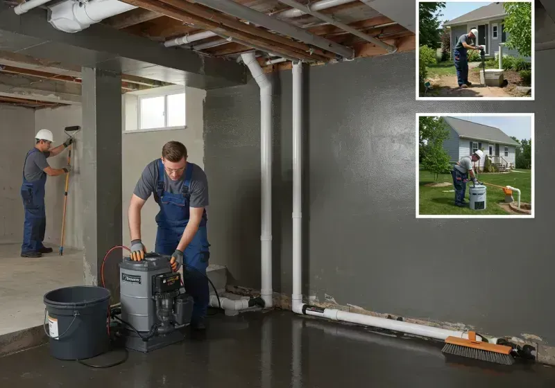 Basement Waterproofing and Flood Prevention process in Haubstadt, IN